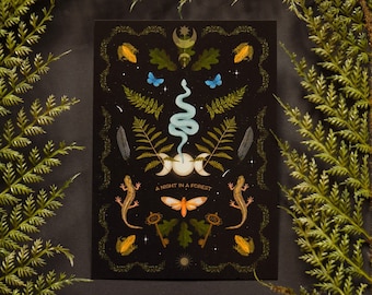 Postcard 'Magical Forest' | Gouache art | Din A6