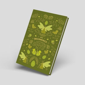 Dot grid notebook 'Fairy core' green | Din A5 | for journaling diary | 128 pages on recycled paper | with ribbon bookmark