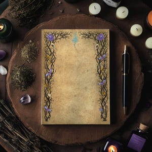 Blocco note da strega "Magia della foresta" Din A6 | Atmosfere gotiche vintage | cancelleria strega