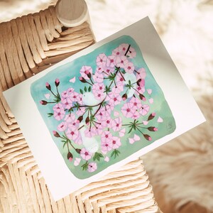 Postkarte Kirschblüten Frühling | Hanami Kodama Baumgeister | Aquarell | DinA6