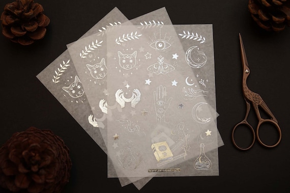 Washi-Sticker mit Silberfolien-Druck 'Magische Symbole' 3er-Set