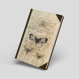 Quaderno con griglia a punti "Dark Academia" | Din A5 | 128 pagine | con segnalibri a nastro su carta riciclata