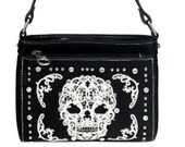 Sugar skull organizer crossbody