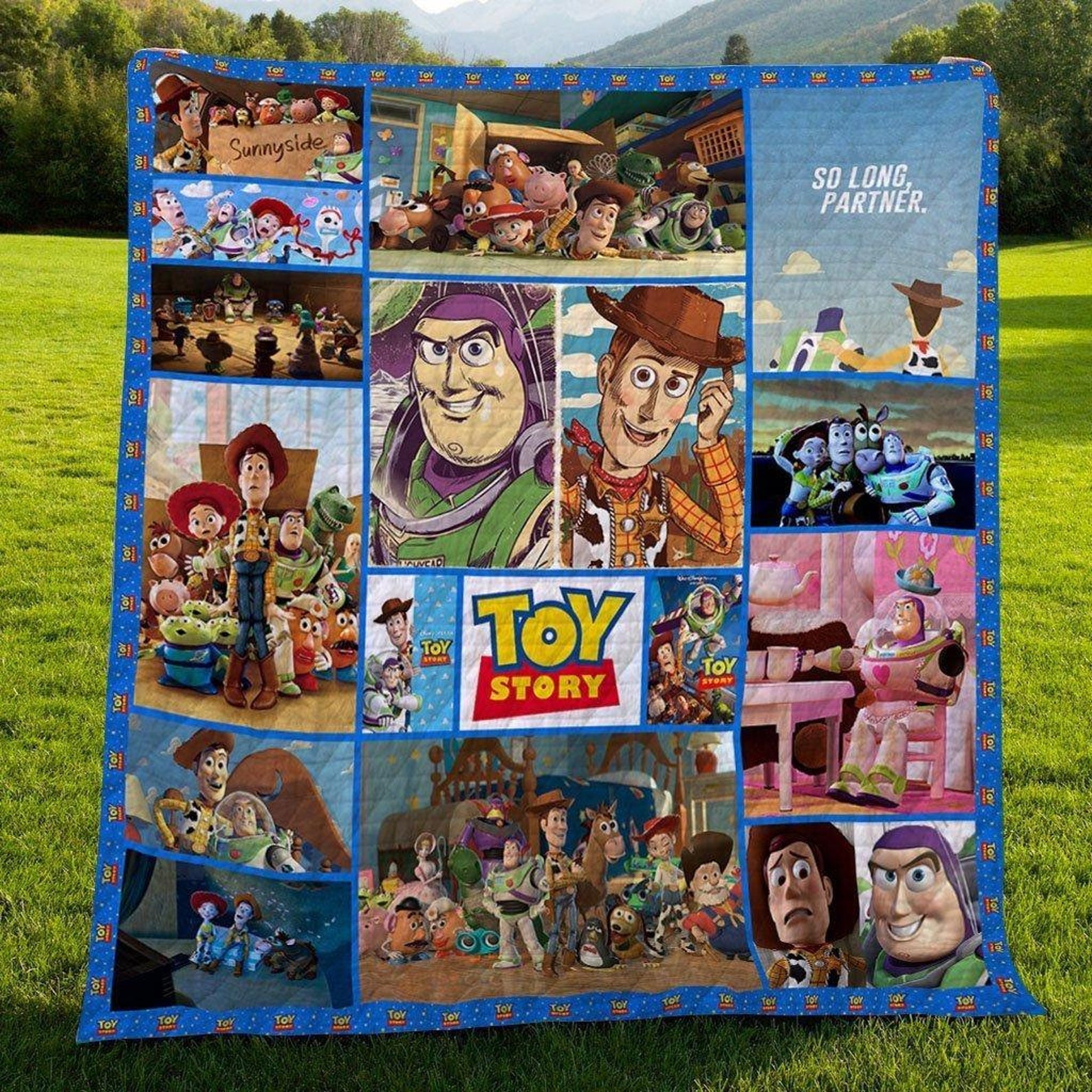 Toy Story 01 Quilt Blanket Bedding Family Gift Idea For Fans Etsy