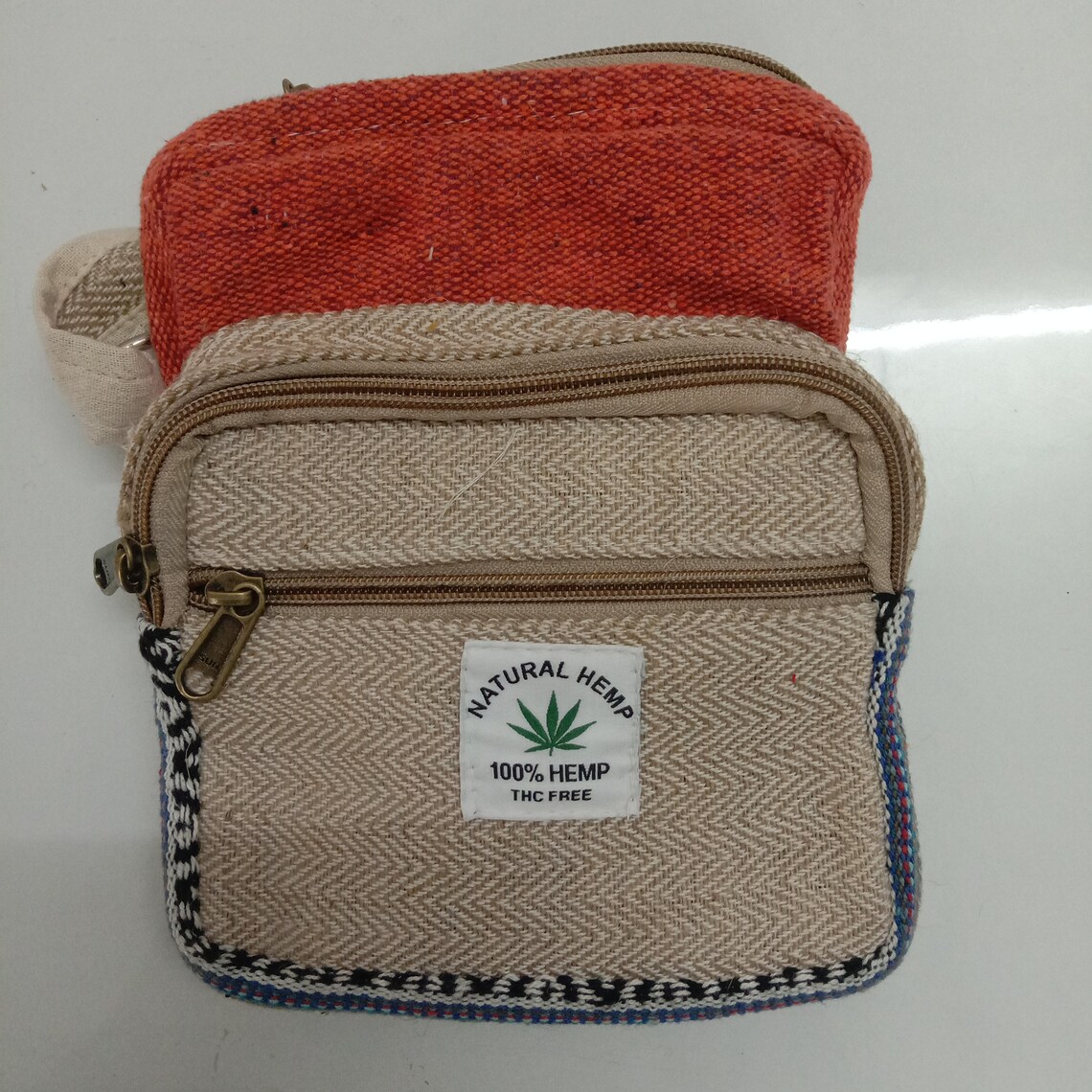 Himalayan Pure Hemp Sling bag Combo / Natural Unisex Shoulder Etsy