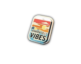 Window Seat Vibes Travel Enamel Pin -- Beautiful Travel Pin