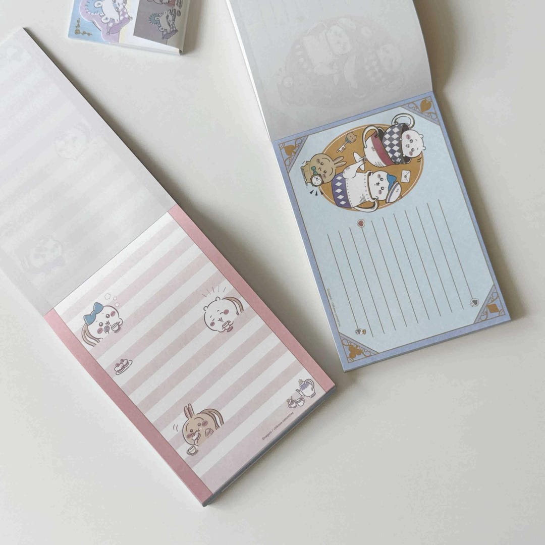 Cute Chiikawa Memo Pad With Cover – Hachiware & Usagi Notepad, 100 ...