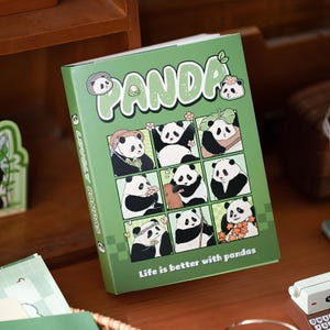 Cute Panda Stationery Gift Box – A6 Grid Journal, Stickers, Papers & More Mystery Box | Kawaii Grab Bag for Journaling  Gift Giving