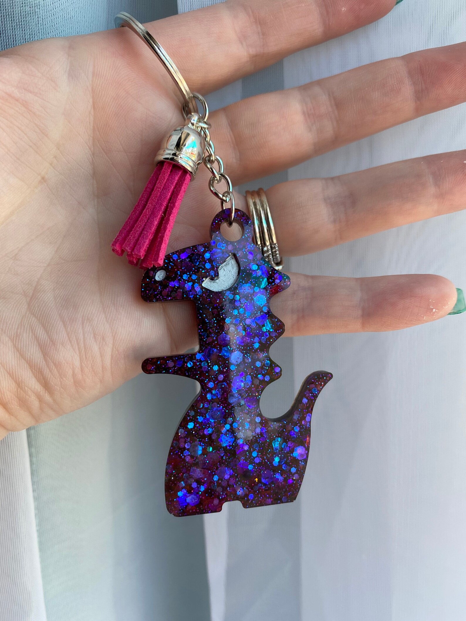 CUSTOM made dinosaur keychain Etsy