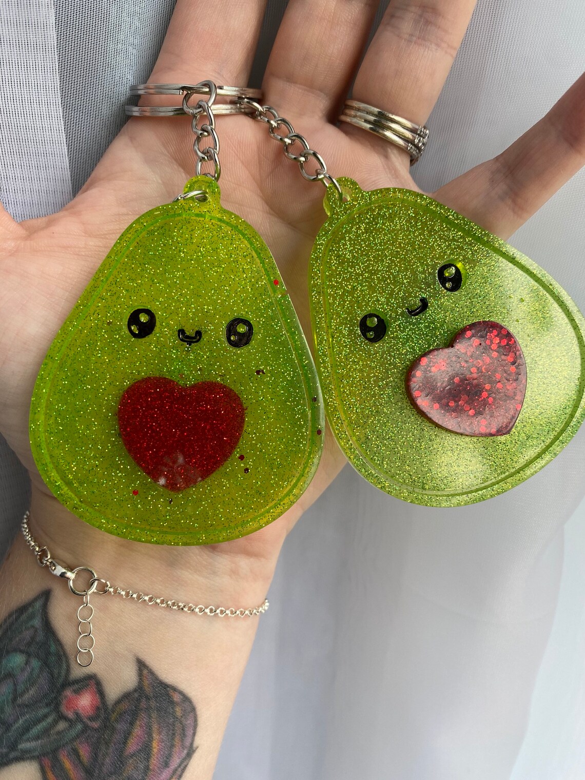 CUSTOM made pair of avocado keychains read description Etsy