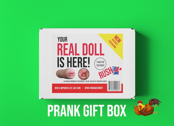 Real Doll Prank Gift Box, unique gift for men, funny gift, funny best friend gift, gift for coworker, Valentines Day, Made In USA