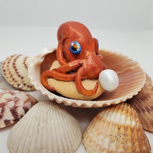 Red Octopus Figurine