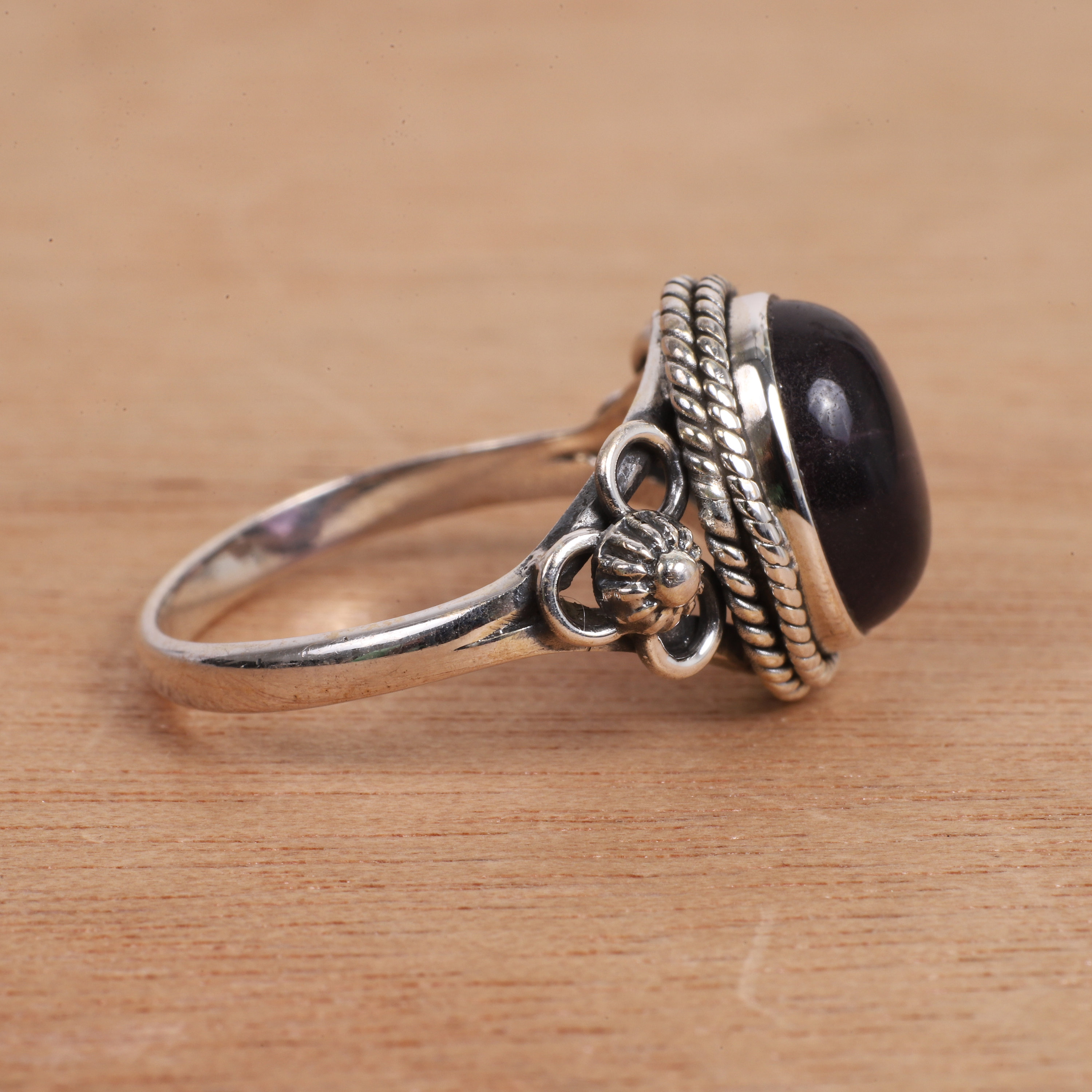 Ovaler Amethyst Ring Designer Großer Stein Ring Handarbeit | Etsy