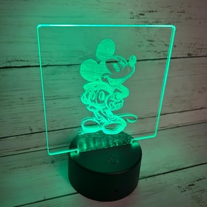 Disney Mickey Mouse LED Night Light, Color Changing Kids Lamp