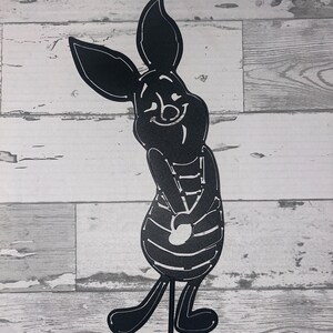 Piglet Metal Garden Stake, Disney Yard Art, Classic Winnie the Pooh Decor image 6