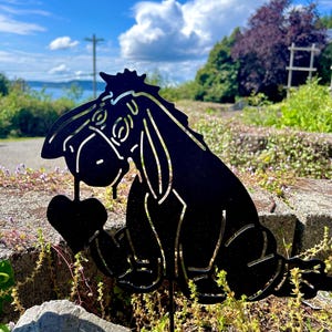 Eeyore Garden sign, Winnie the Pooh garden stake, Disney garden art, eeyore metal sign, Front yard decor, Metal garden decor, Eeyore decor