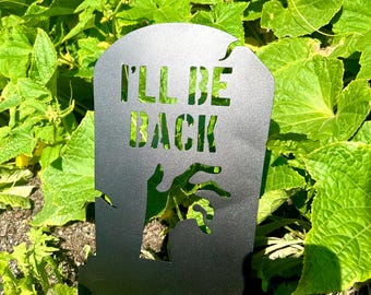 Spooky Metal Tombstone Garden Stake - Creepy Halloween Decor