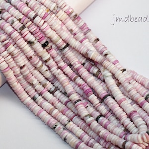 Pink Mix Opal Gemstone Smooth Heishi Tyre Beads, Size 6MM 7MM Approx, Semi-Precious Gemstone Beads, Gift for Mother