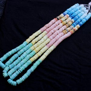 Rainbow Heishi Tyre Shape Beads, Length 16 Inch, Size 7.5~8MM Approx, Wholesale Beads Supplies