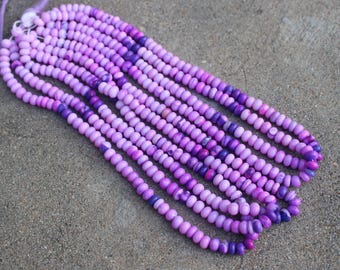 Perline rondelle di opale viola: creazione di gioielli fai da te, filo da 16 pollici