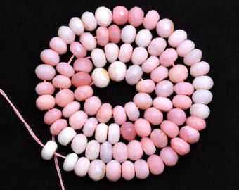 Shaded Pink Opal Glatte Rondell 6,5 ~ 7 mm Perle, 16-Zoll-Strang, Oktober Geburtsstein