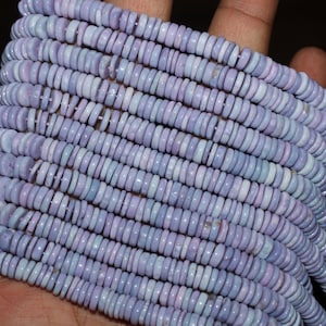 Lavendel Opal Glatte Heishi Reifen Form Perlen, Opal 7 mm Heishi Perlen, Frühling Schmuck Perlen, Halbedelstein, Geschenk für Mutter