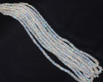 Ethiopian Opal Rondelle Beads, 3to 4 mm approx, 16 Inches, AAA quality, wholesale price, Gift for Mother