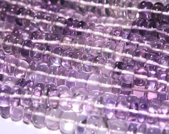 101% Genuine Purple Amethyst Smooth Tyre Beads 10" Strand 7mm and 8mm Jewelry Making Craft Semi Precious Gemstone Beads AAA Quality