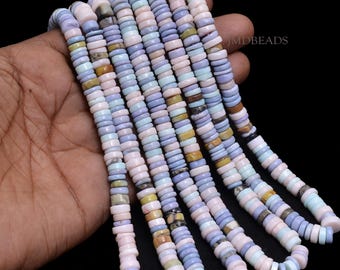 Multicolored opal Heishi Tyre Shape beads, Bulk Smooth Opal Beads, Jewelry Making Craft, Gift for Her