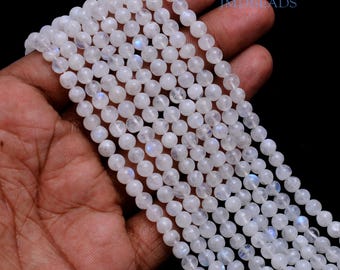 White Rainbow moonstone Beads, 5mm Round Beads, 13 Inch, AAA Quality, Jewelry Making Craft, DIY Jewelry, Wholesale Price