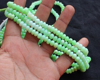Green Opal Rondelle Beads, Shaded Rondelle, 7mm approx, 16 inch, AAA Quality, Diy Jewelry Making Craft, Wholesale Price, Green Shaded Opals