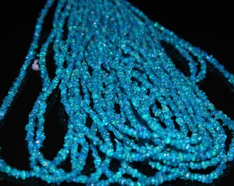 Blue Ethiopian Opal Smooth Nugget Beads, October Birthstone, Length 17 Inch, DIY Jewelry Beads, Handmade Jewelry Beads, Personalized Beads
