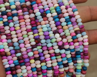 Rainbow Opal Rondelle Beads: 5-5.5mm Gemstone, Jewelry Making Craft, 15", Wholesale Price, AAA Quality