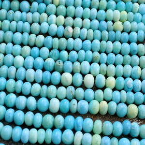 Green Peruvian Candy Opal Plain Rondelle Beads, AAA Quality Opal Beads, Peruvian Opal 7MM Rondelle, Personalized Jewelry Making Beads Crafts