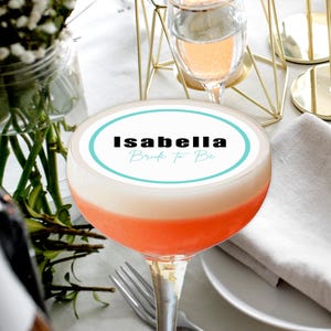 Bride to Be Edible Cocktail Drink Topper - Personalized with Name