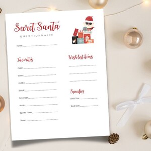 Cuestionario secreto de Santa, lista de deseos navideños, elimine las conjeturas sobre los regalos navideños, guía para regalar