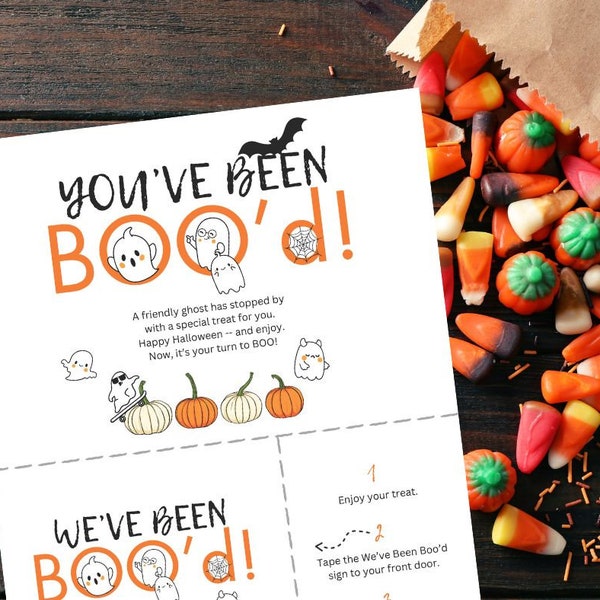 You've Been Boo'd, lustiges Nachbarschafts-Halloween-Spiel, Boo!, Halloween-Spaß für Freunde und Nachbarn, Lehrer und Büro-Halloween-Aktivität