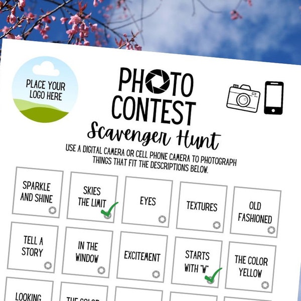 Personalize a Photo Contest, Use Digital Camera or Cell Phone to Photograph all 20 Descriptions from List, Low-Cost Fundraiser Idea