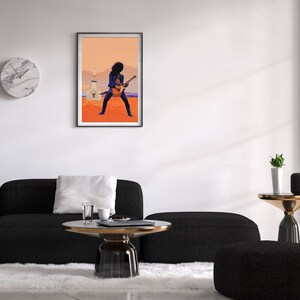 Slash Art, Slash Print, Slash Poster, Digital Art Print Download, Slash Picture, Slash Wall Art, Guns N' Roses Art Print, November Rain image 2