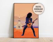 Slash Art, Slash Print, Slash Poster, Digital Art Print Download, Slash Picture, Slash Wall Art, Guns N' Roses Art Print, November Rain