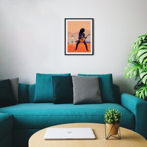 Slash Art, Slash Print, Slash Poster, Digital Art Print Download, Slash Picture, Slash Wall Art, Guns N' Roses Art Print, November Rain image 5