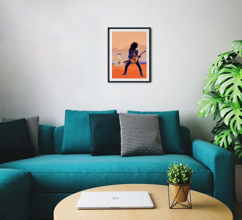 Slash Art, Slash Print, Slash Poster, Digital Art Print Download, Slash Picture, Slash Wall Art, Guns N' Roses Art Print, November Rain image 5