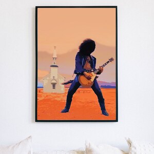 Slash Art, Slash Print, Slash Poster, Digital Art Print Download, Slash Picture, Slash Wall Art, Guns N' Roses Art Print, November Rain image 4