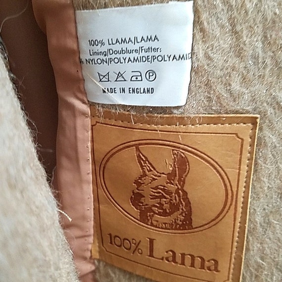 Vintage 100% Llama Wool Full Length Trench coat B… - image 8