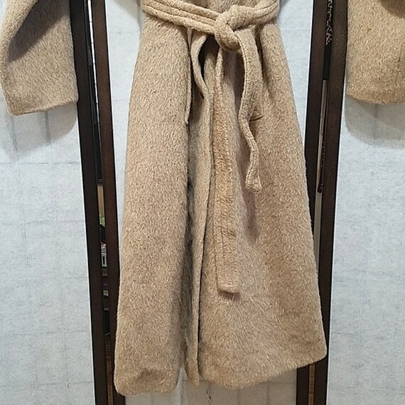 Vintage 100% Llama Wool Full Length Trench coat B… - image 3