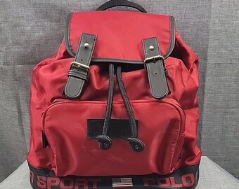 VTG Ralph Lauren Polo Sport RL Mini Backpack Navy Blue Logo  display picture 1