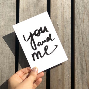 Postkarte "You and me"