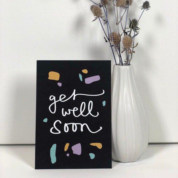 Postkarte "Get well soon"