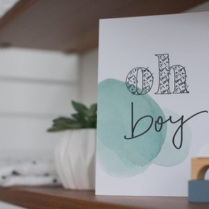 Cartolina "Oh boy" carta nascita