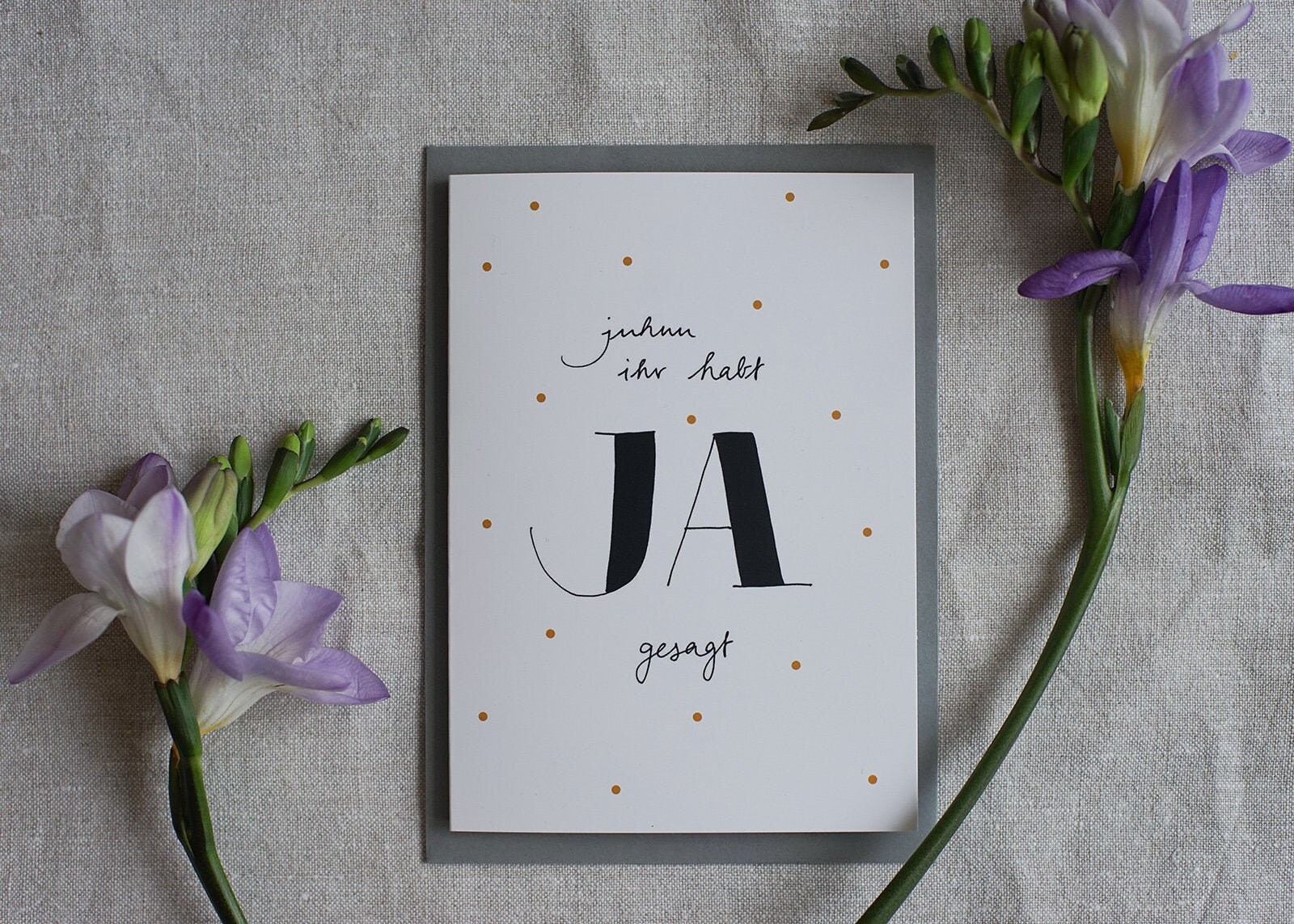 Klappkarte Juhuu Ihr habt JA gesagt Hochzeitskarte Etsy.de
